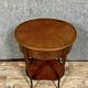 Louis XV style ceremonial marquetry drum table / circa 1920