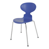 Arne Jacobsen for Fritz Hansen ultramarin ( L15) wooden "Ant" chair, Denmar