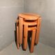 Set de trois tabourets rond en bois