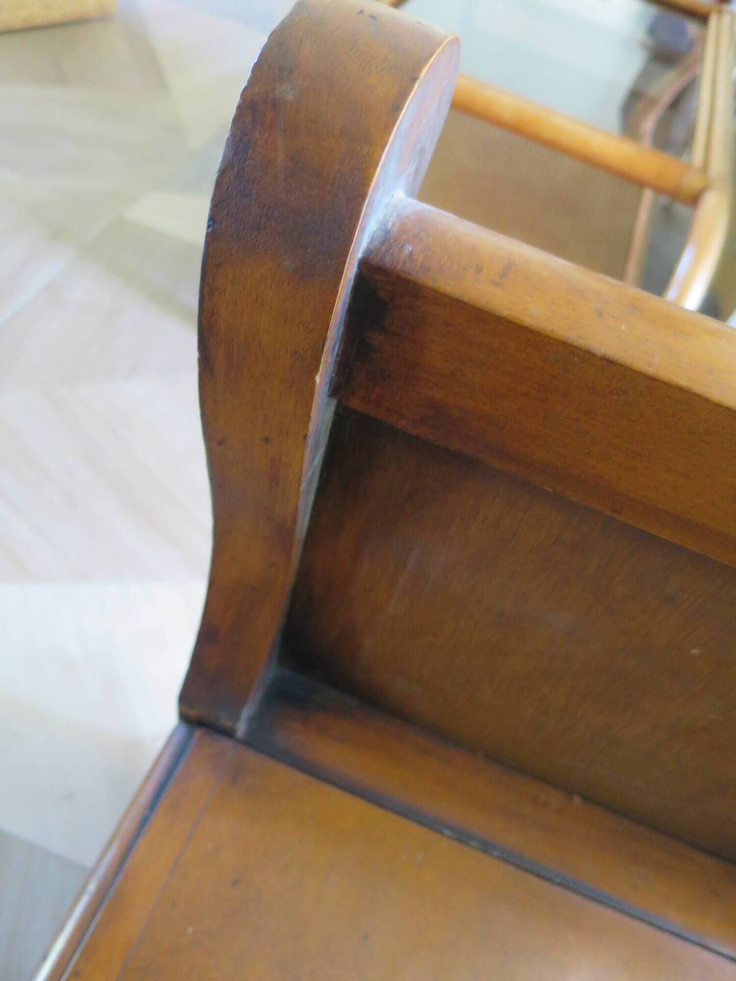 Rare entrance bench - Old chest bench - toy chest - oak color