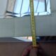 Large vintage tufted velvet mirror