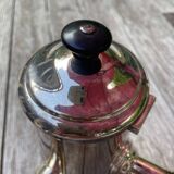 Silver chocolate pot, wooden handle and cap