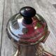 Silver chocolate pot with wooden handle and lid