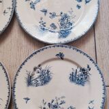 4 assiettes plates en faience de Sarreguemines, Tsarine