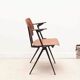 Chaise Galvanitas S21 accoudoirs chêne et noir