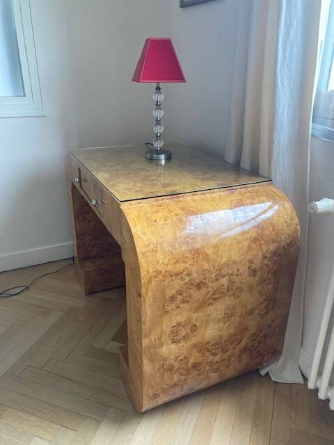 Art Deco Elm Burl Desk