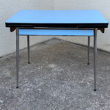 Blue formica table Sogemap 1960