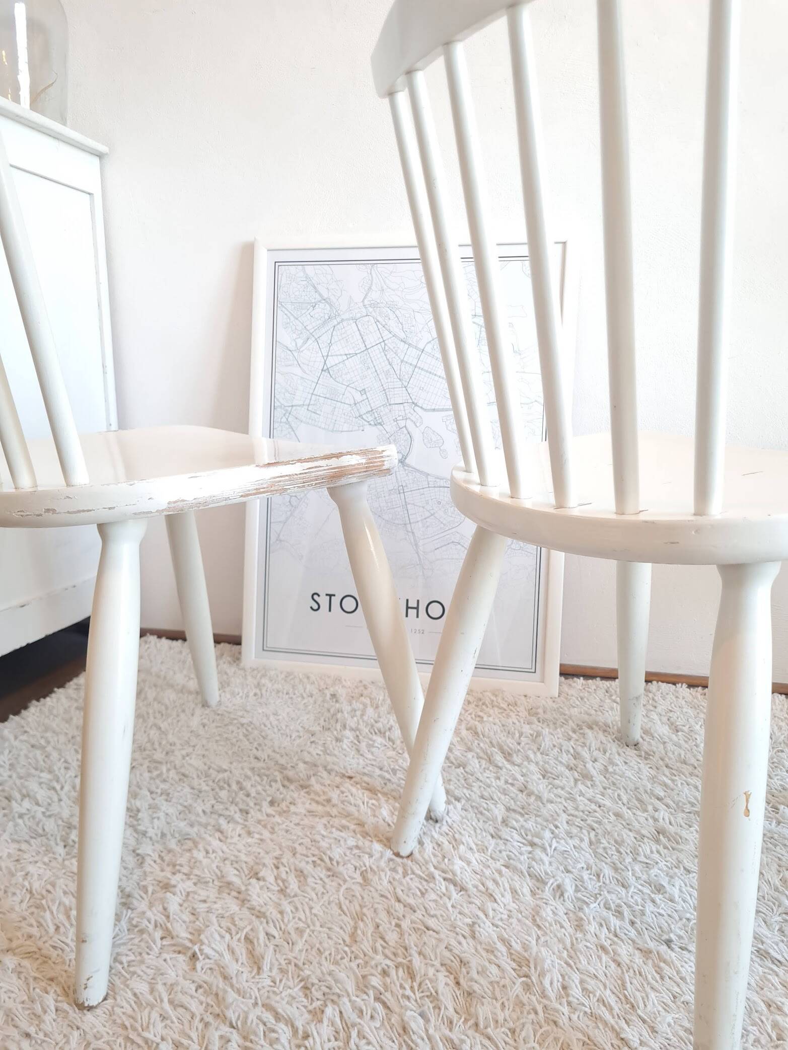 Set of six vintage Scandinavian chairs