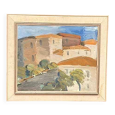 Original Swedish Oil On Canvas – “Cityscape” By Sven‑Erik Markhed