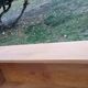 Double wall shelf in solid blond oak from the 1950s