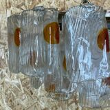 XL 60s 70s Murano Glass Chrome Chandelier Chandelier Glass Space Age 60s v