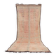 Tapis marocain berbère vintage en laine orange fait main