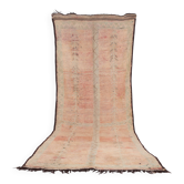 Tapis marocain berbère vintage en laine orange fait main