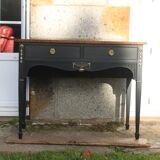 Restored antique console – Haussmannian elegance & velvet finish