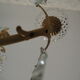 Chandelier 12 lamps with grapevines in crystal, bronze and regulated
