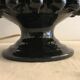Black Italian ceramic pigna lamp 1970