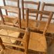 Lot de 6 chaises en orne et paille
