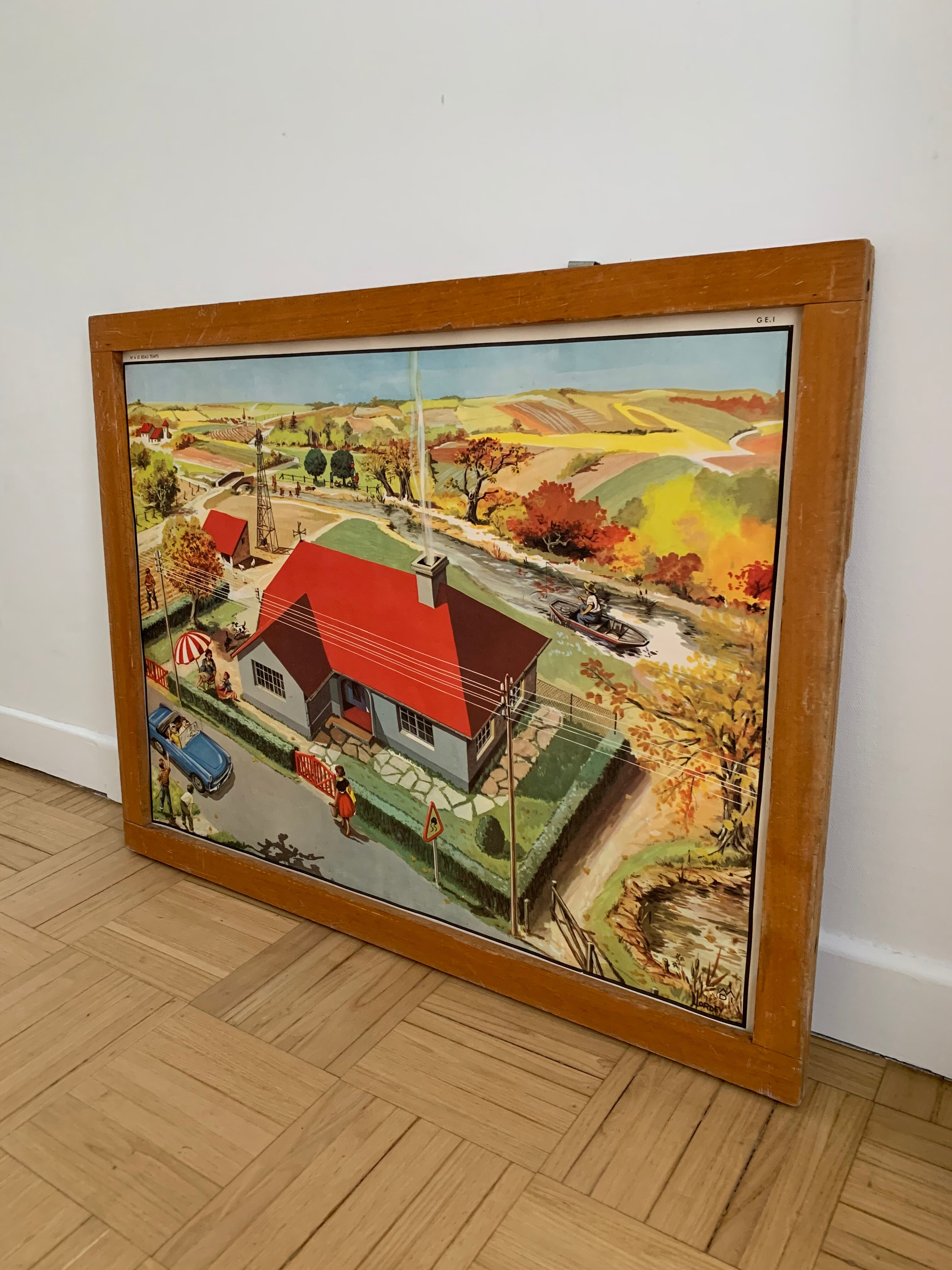 Pedagogical school poster frame