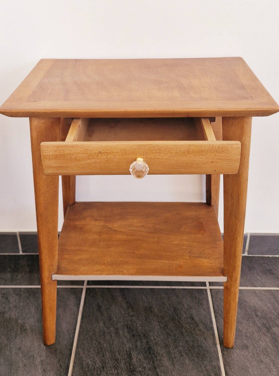 1950s side table with compass legs