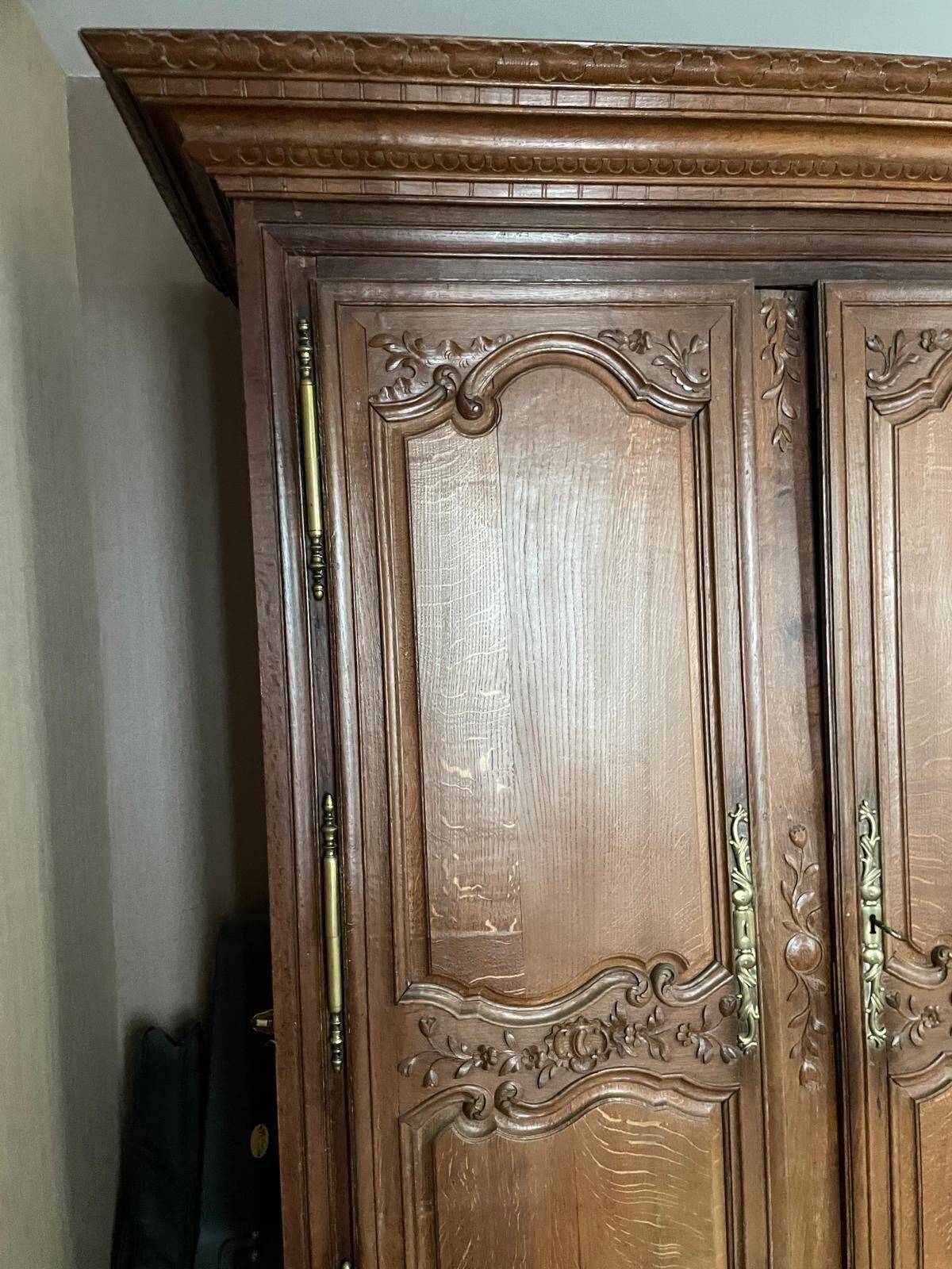 19th century Norman oak wardrobe