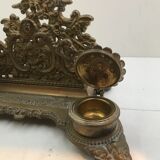 Brass inkwell