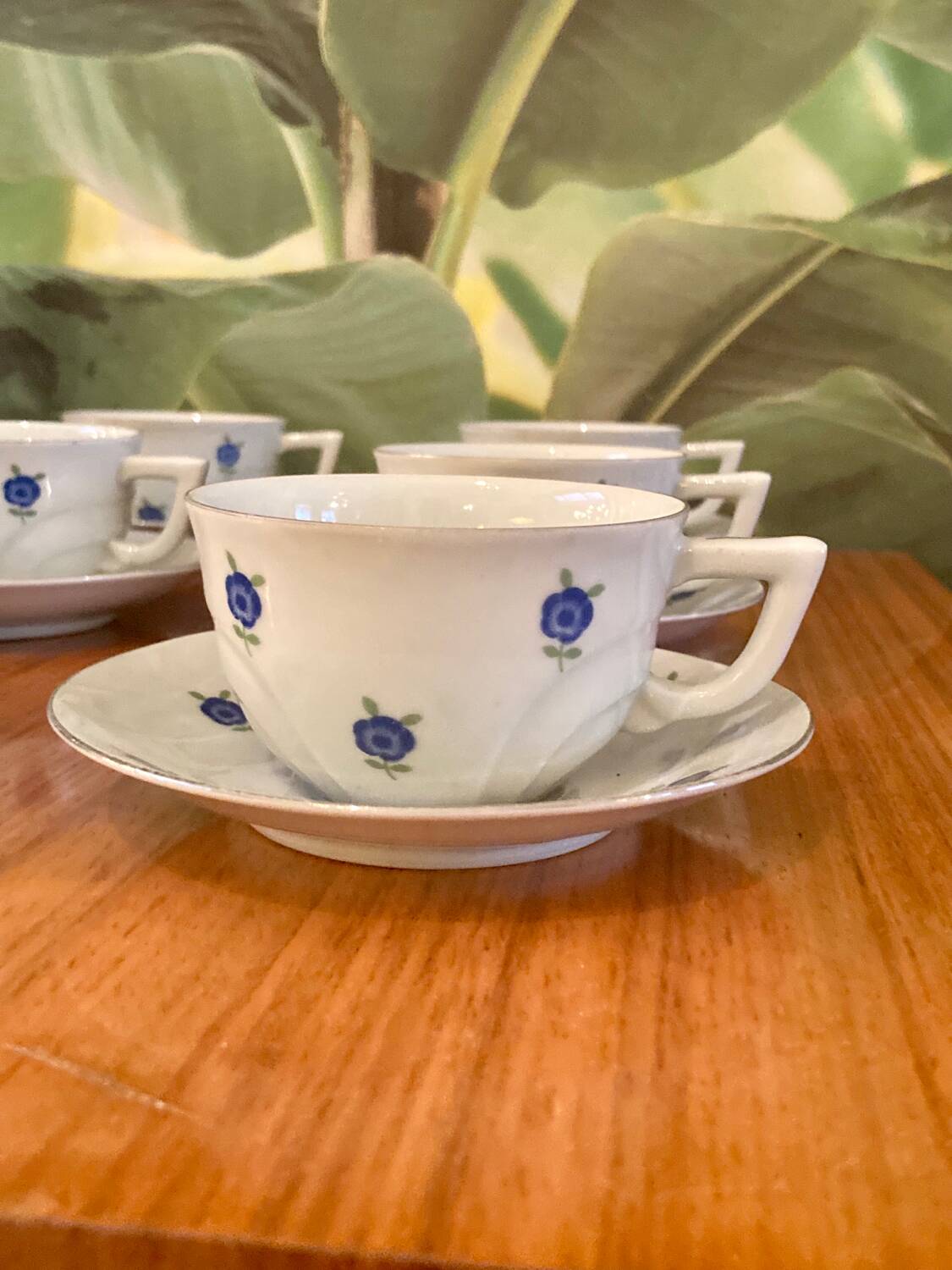 Retro Czechoslovakia Celadon Coffee Service