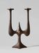 Support de bougie en bronze sculptural brutaliste, années 1970