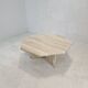 Italian octagon coffee table in travertine, 1980s