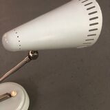 Bauhaus wall lamp in grey metal