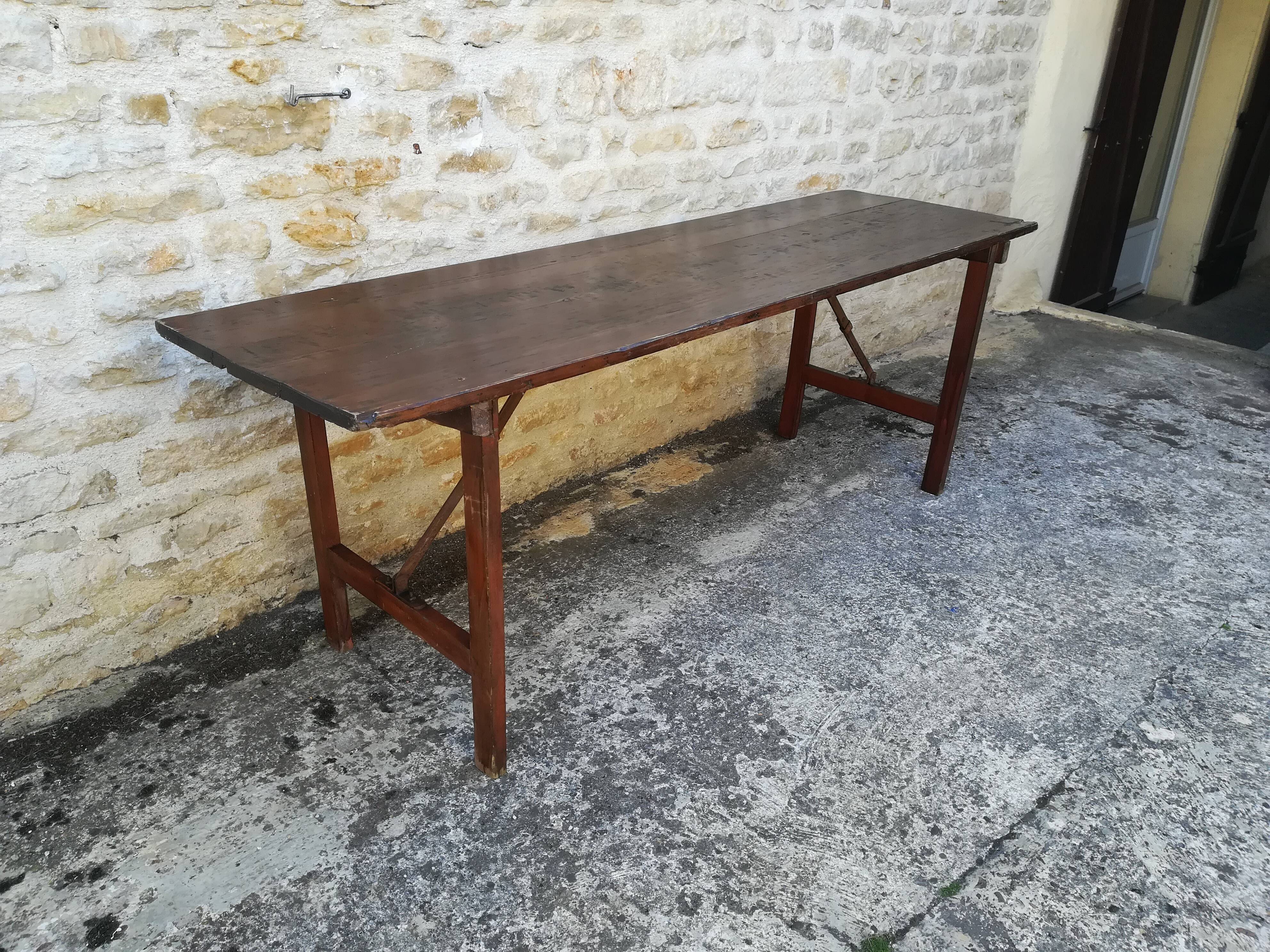 Folding brewery table