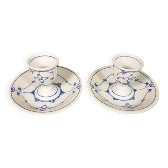 Duo de coquetiers en porcelaine