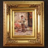 Painting signed in the impressionist style from 20th century