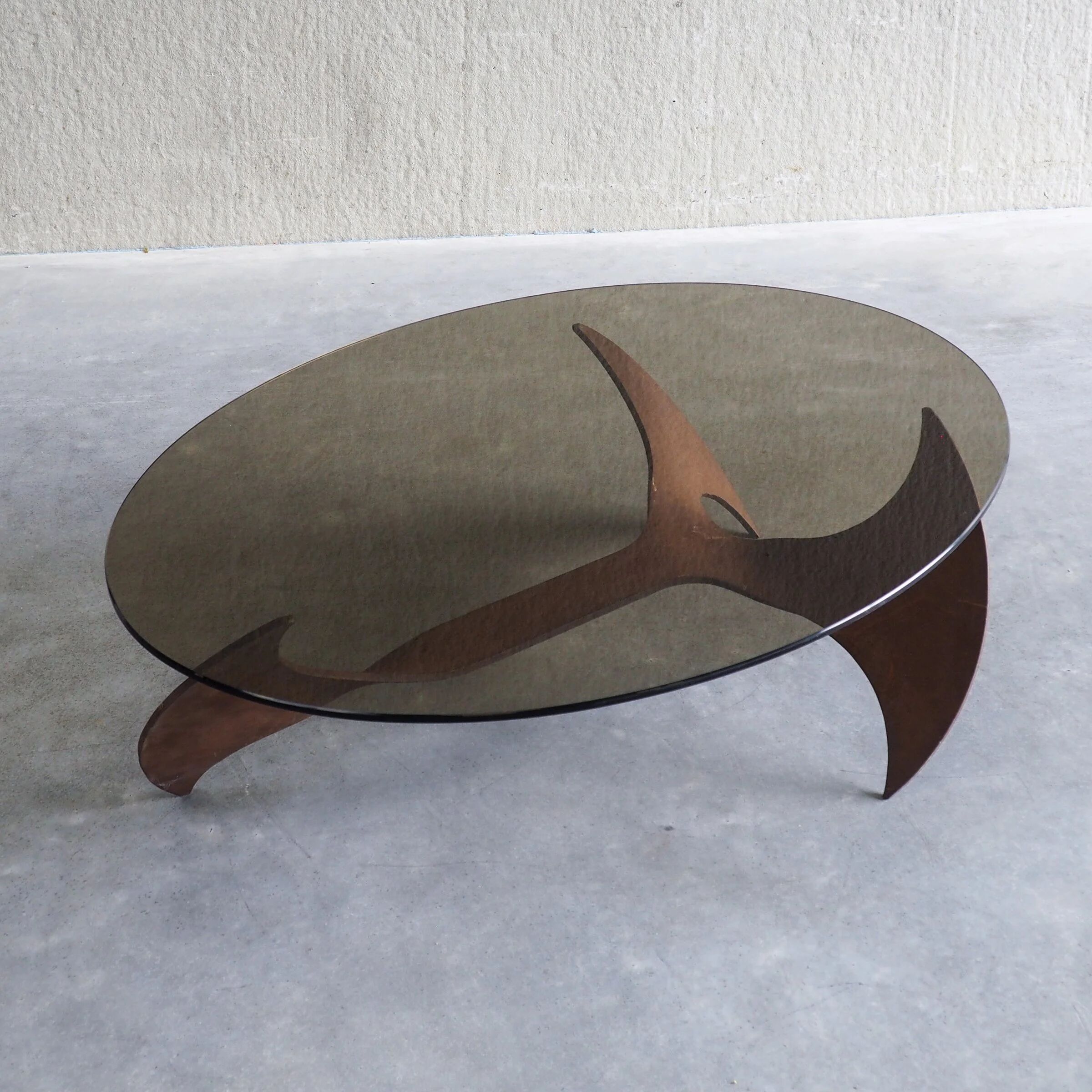 Propeller oval coffee table by Knut Hesterberg for Ronald Schmitt