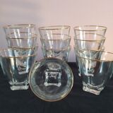 Series of 12 vintage wine glasses