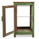 Showcase on patinated wooden legs