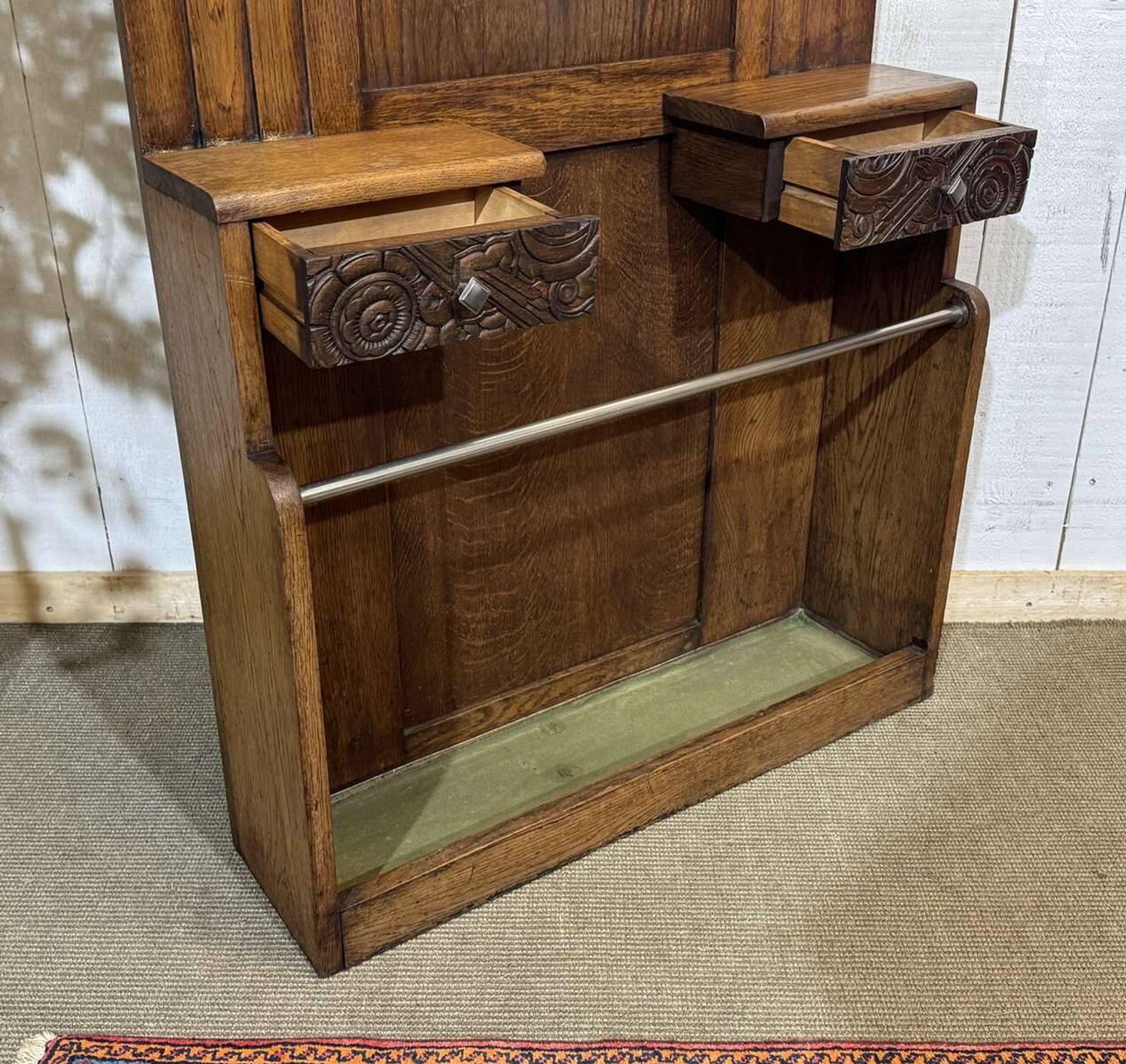 1930s Art Deco oak wardrobe