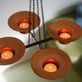 Metal and copper candleholder pendant by Carl Thore, 1975