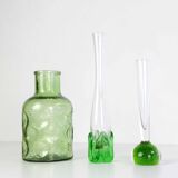 3 green vases from the 1970s