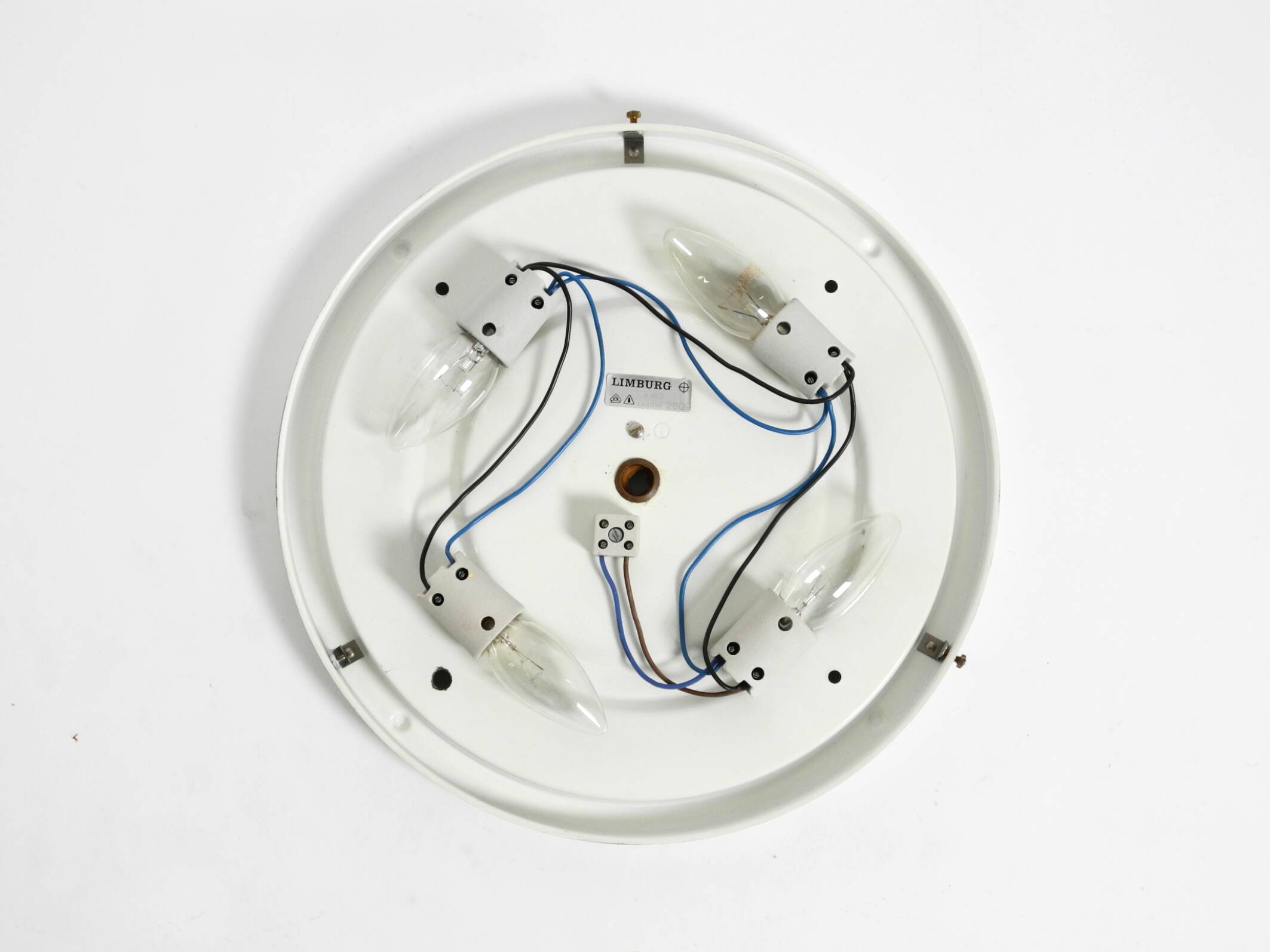 Stunning 1960s illuminated Limburg crystal glass wall mirror