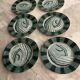 6 Cactus porcelain dessert plates by Hilton McConnico for Daum