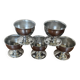 Set of 5 guy degrenne stainless steel egg cups made in france vintage