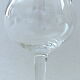 Suite of six large crystal wine tasting glasses