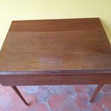 Old table with wooden shutters