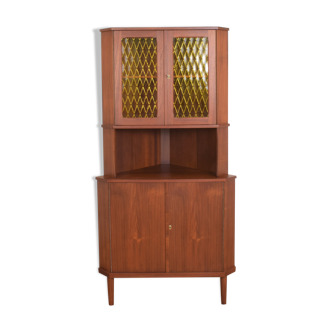 Danish teak corner cabinet