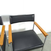 Chairs DDR with chrome base and black upholstery, dining chairs