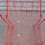 6 wired metal mesh chairs