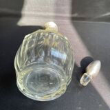 Carafe à liqueur cristal taillé et argent poinçonné Tête de Minerve