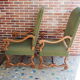 A pair of Louis XIII-style sheep bones armchairs