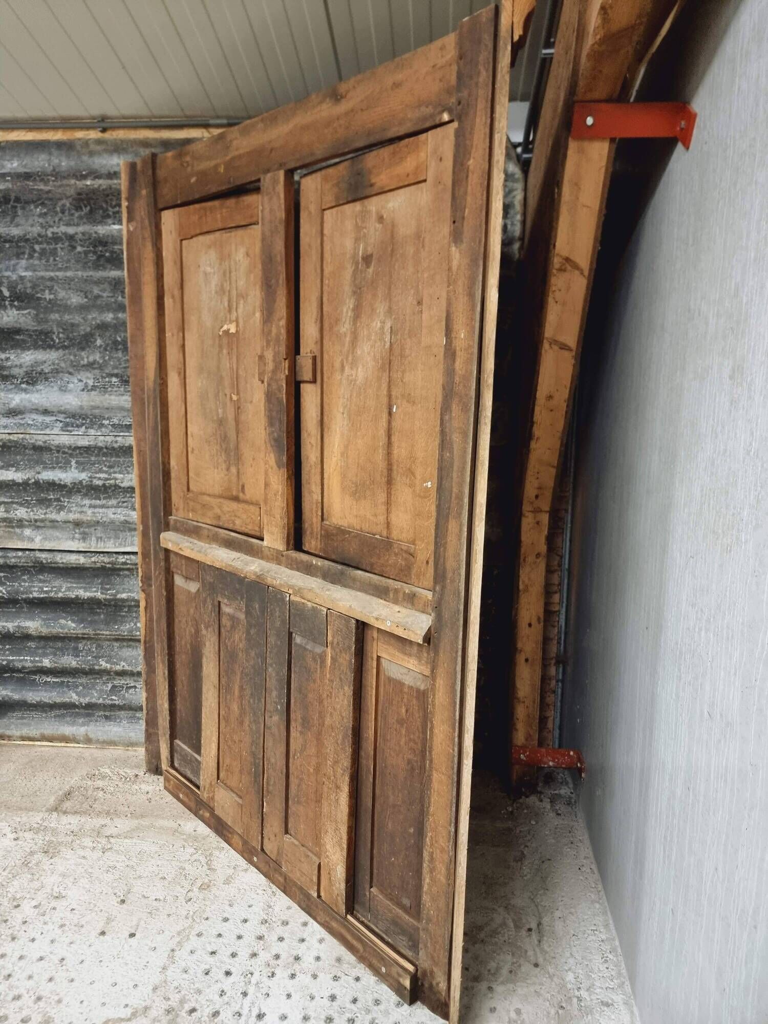 Antique cabinet door furniture panel oak 19th century 140x193cm