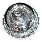 Vintage molded glass cheese bell and presentation plate 16cm